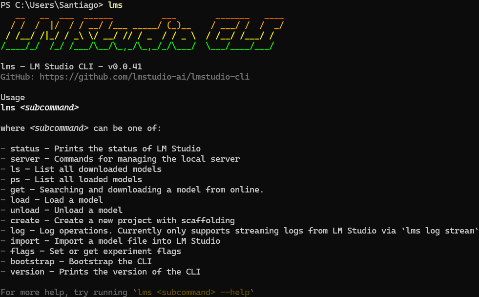 Prueba abriendo el programa "lms"