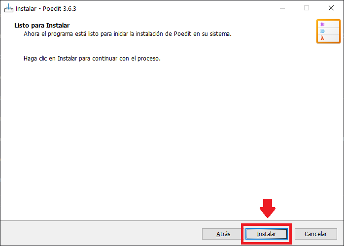 Instalar poedit