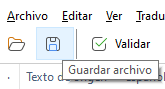 Guardar traducción en formato .po